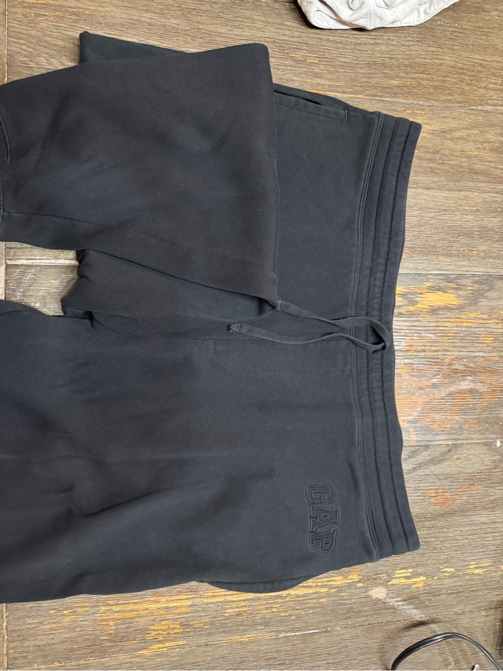 GAP Black Jogger Sweatpants with Embroidered Logo
